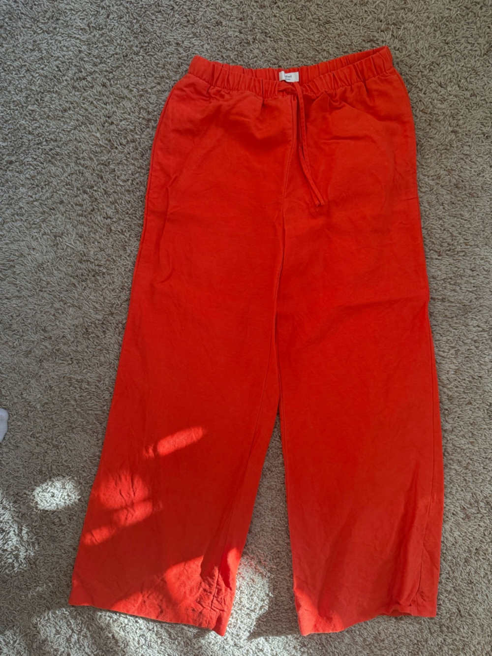 Wilfred Bright Red Wide-Leg Drawstring Trousers